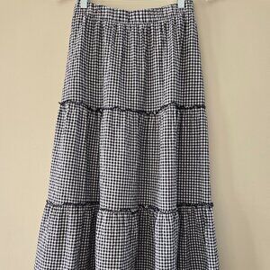 Gingham maxi skirt